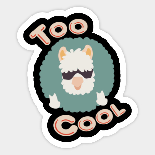 Llama Too Cool Lama Alpaca Sunglasses Gift